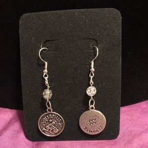 ZODIAC CHARM EARRINGS AQUARIUS FRIENDLY